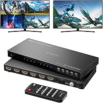 4K HDMI Multiviewer Switch 4x2 with PIP, PORTTA Quad Multi 4K HDMI Multiviewer Switch 4x2 with PIP, PORTTA Quad Multi